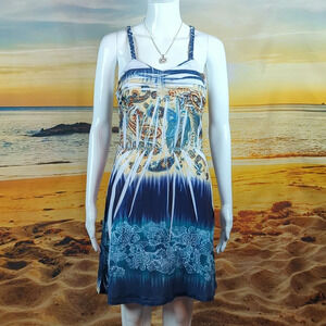 Kreations One Size Racer Back Braided Straps Beach Dress / Cover Up